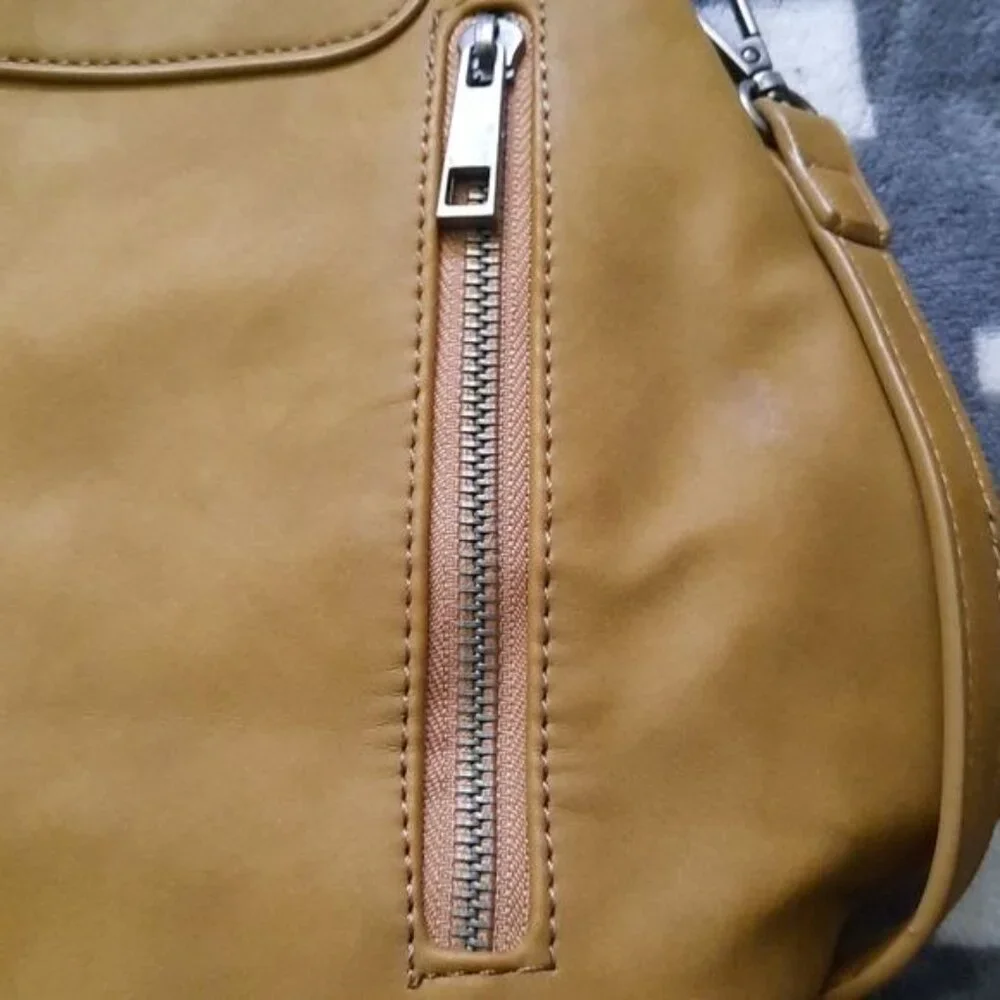 Joy Susan Phyllis Vegan Leather Nu uck Frame Crossbody Backpack Handbag